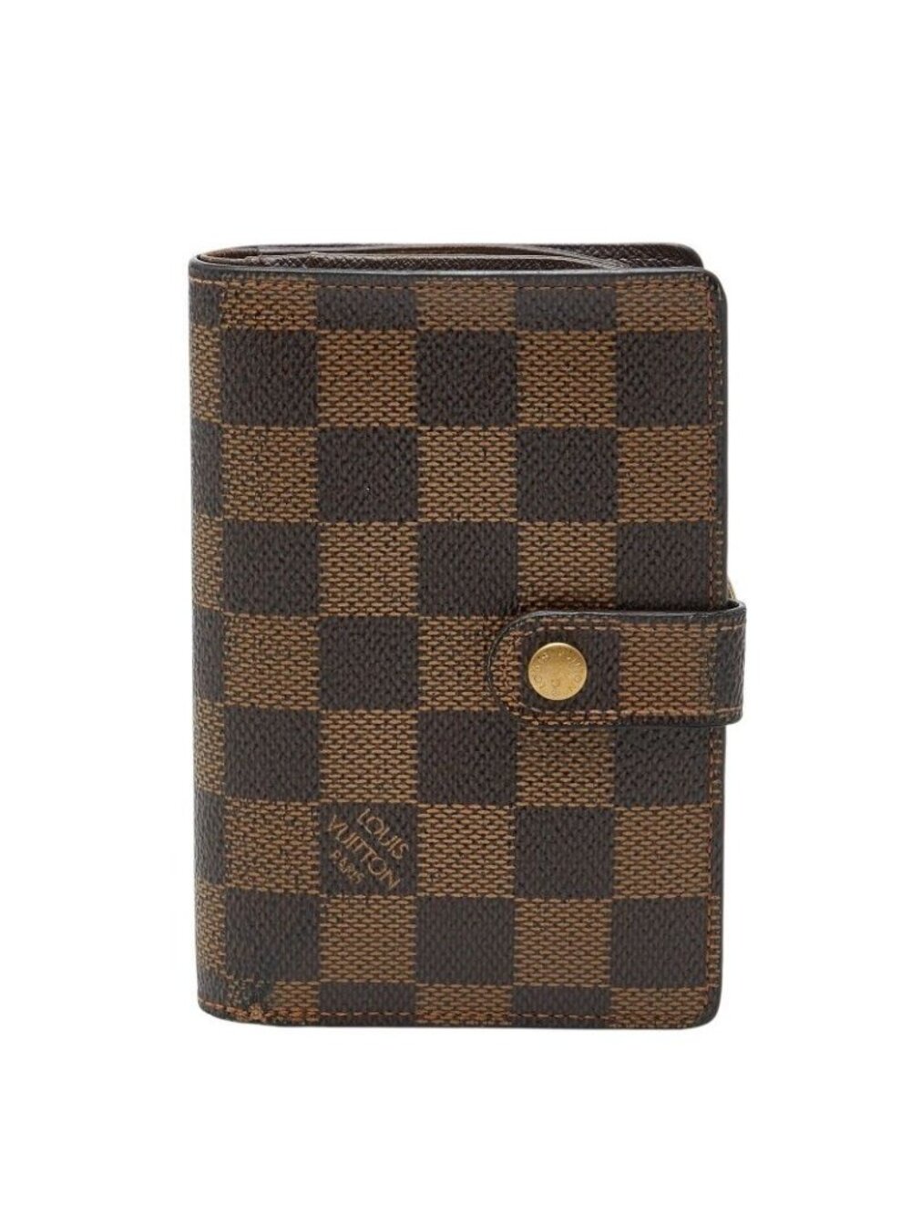 Louis Vuitton Damier Porte Monnaie Billets Viennois Bifold Wallet Brown Leather